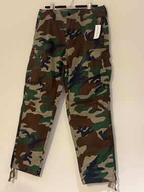 PacSun Woodland Camo Cargo Pants - Green/Brown/Black